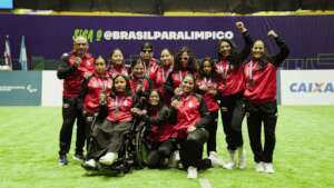 The women's blind football team won bronze medal