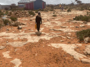 A girl in a drought-affected community in Somalia