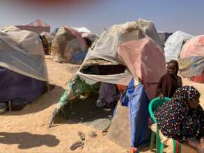 The tents where people live