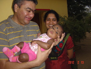 Rammohan with his wife and daughter