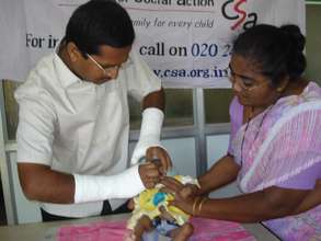 Vaccination for children in agency