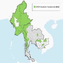 EPOP students' location in 2014