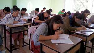 EPOP students sit an EPOP English Test