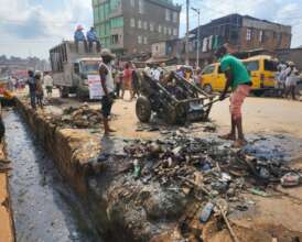 TERCO youth engaged in sanitation work in Bukavu