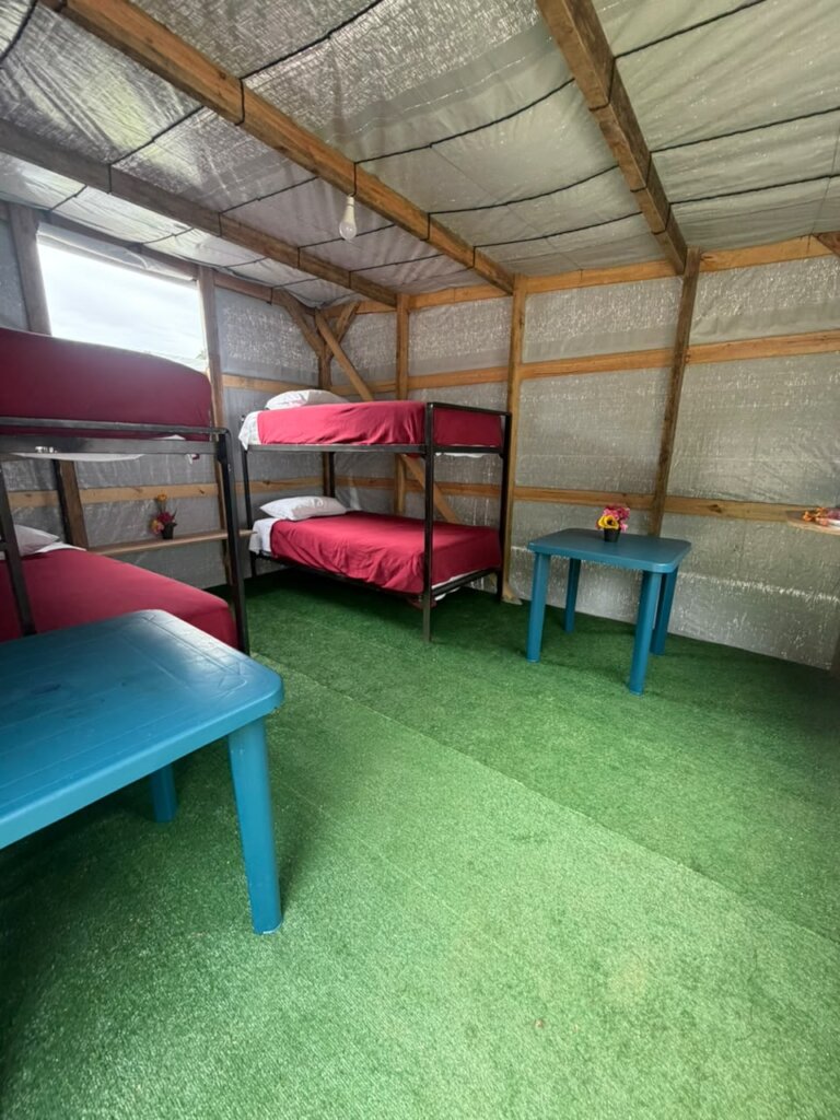 Inside shelter