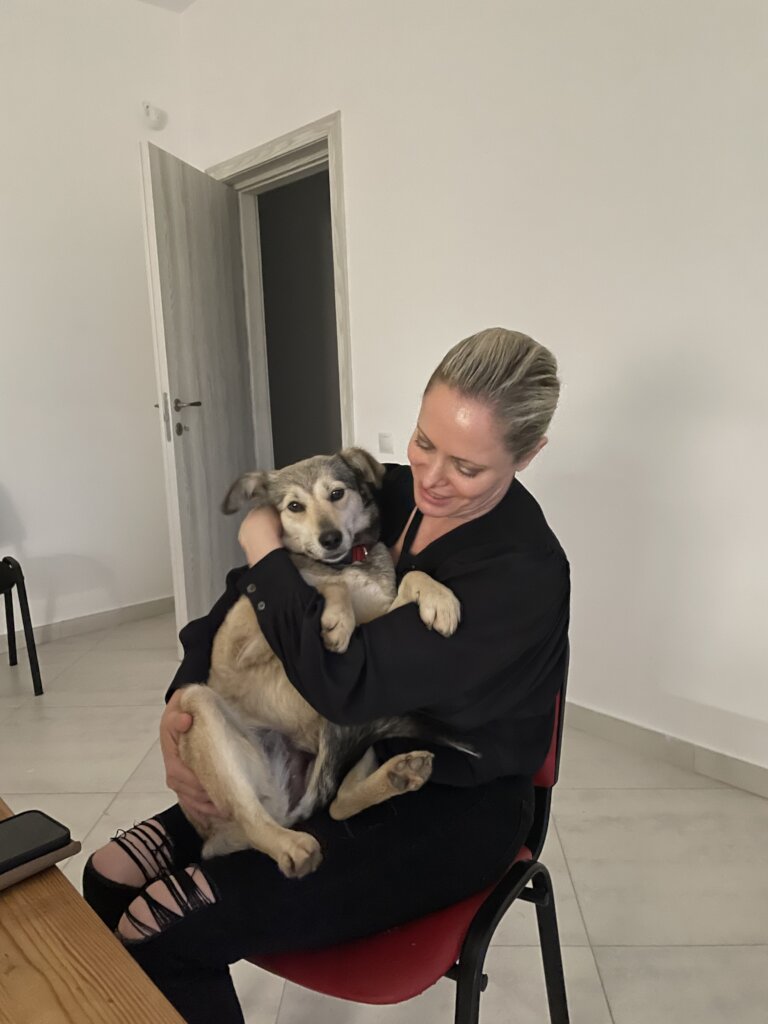 Ingrid with Wiley who was just adopted