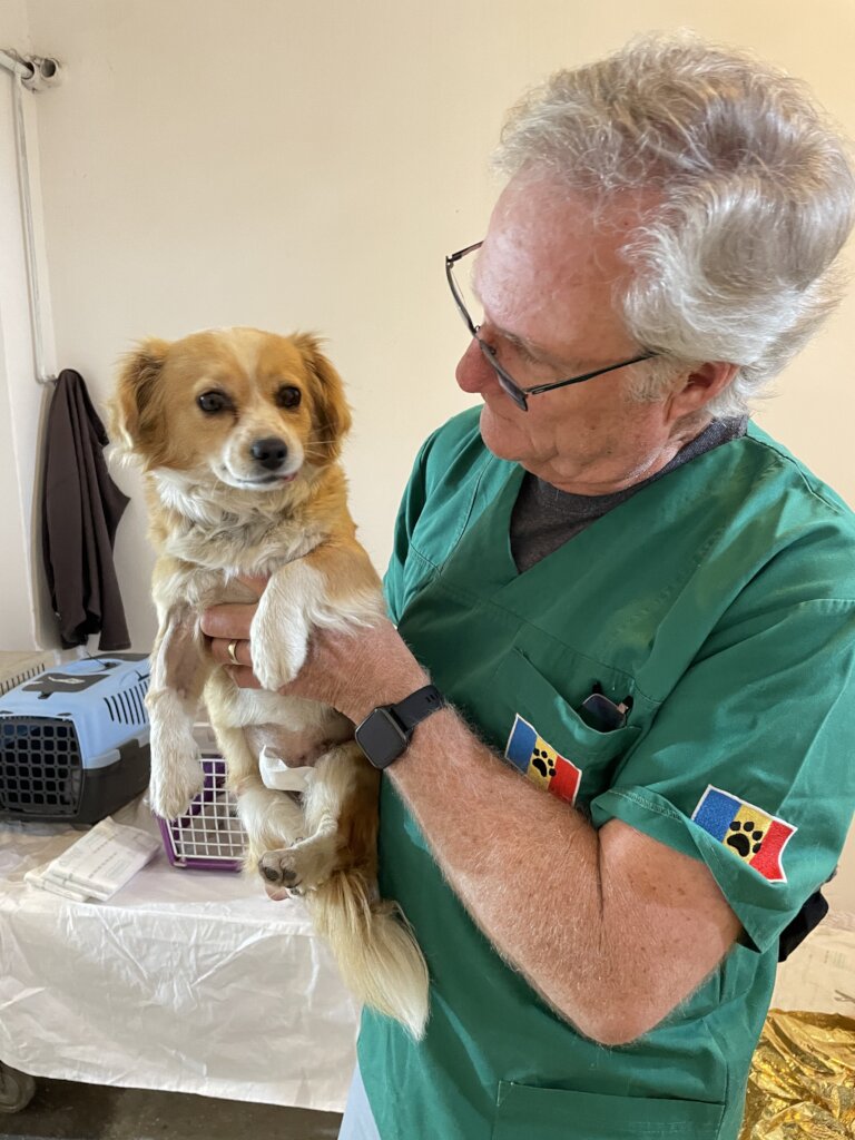 Rory Janes with a patient