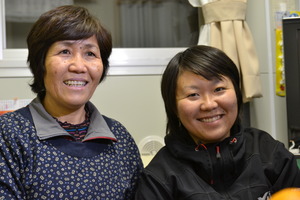 Sachie Saijo and her mother Seiko