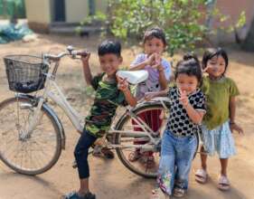 Homes sponsored come with a bike for transport.