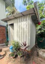 Every sponsored home comes with a latrine.