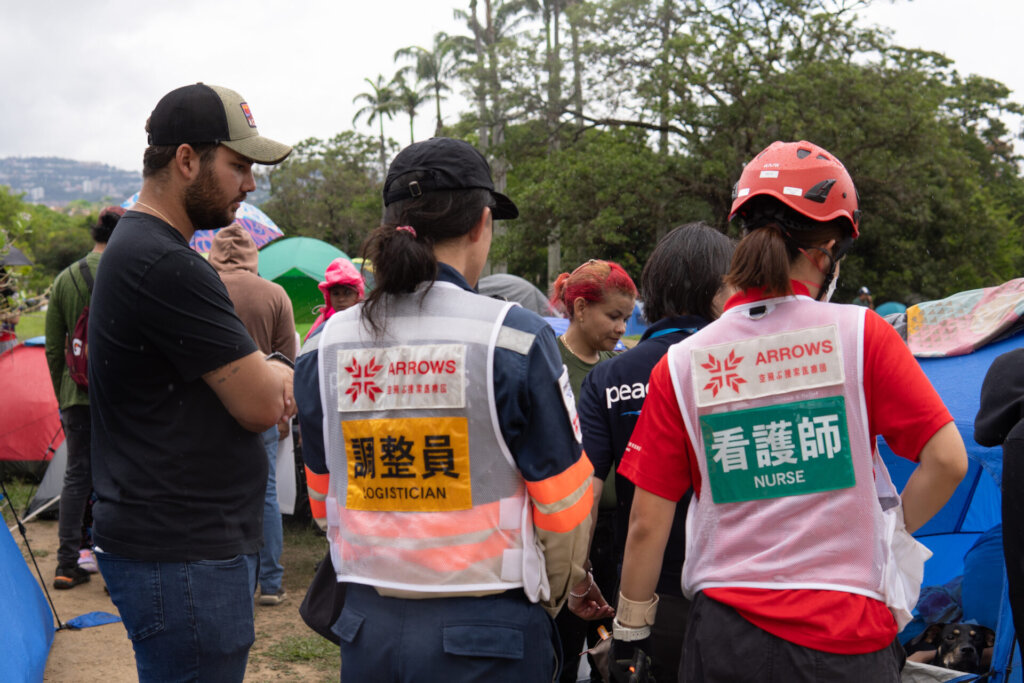 Peace Winds staff speak to partners & survivors