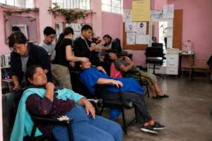 Young people in aesthetics vocational training