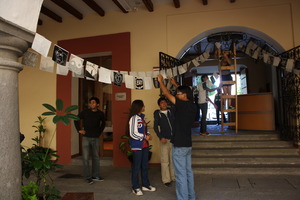 Students enjoying the installation process