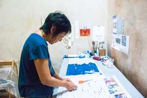 Resident Artist Ellen Bepp, Working in the Studio