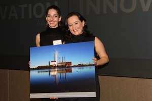 Receiving the award