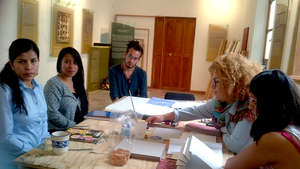 Resident Artist Marina Yerali, Teaching a Workshop