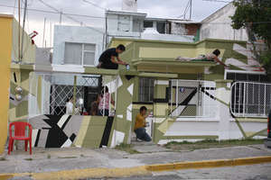 Contemporary mural "Campo Expandido XXVI"