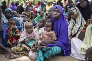 Displaced women and children