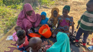 Hauwa and Children displaced by fulani