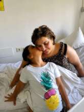 Happy day with mom