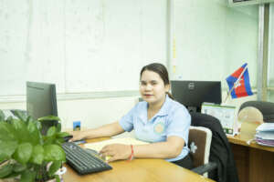 Channy in her workplace.