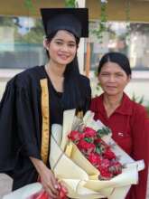 Sary and her mom in 2022 - graduation from college