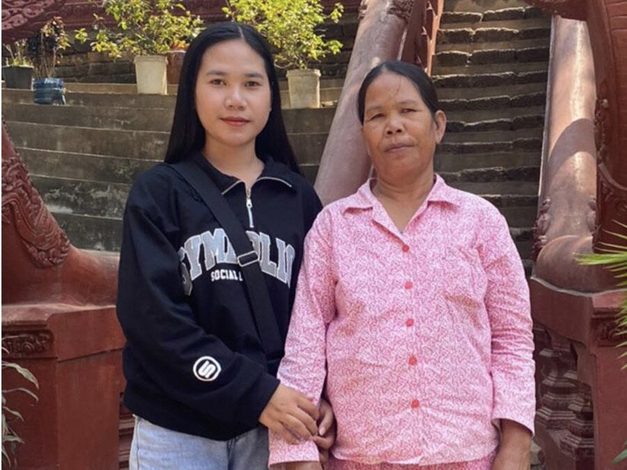 1. Srey Phim with her mom in 2023