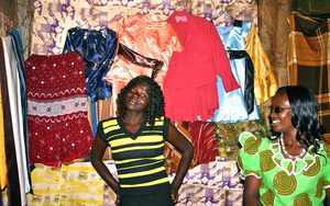 Vocational Skills Trainer Shows Student Work