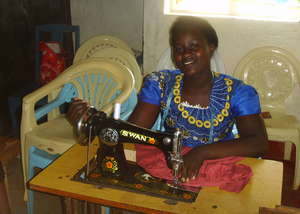 One of 8 Tailoring Trainees