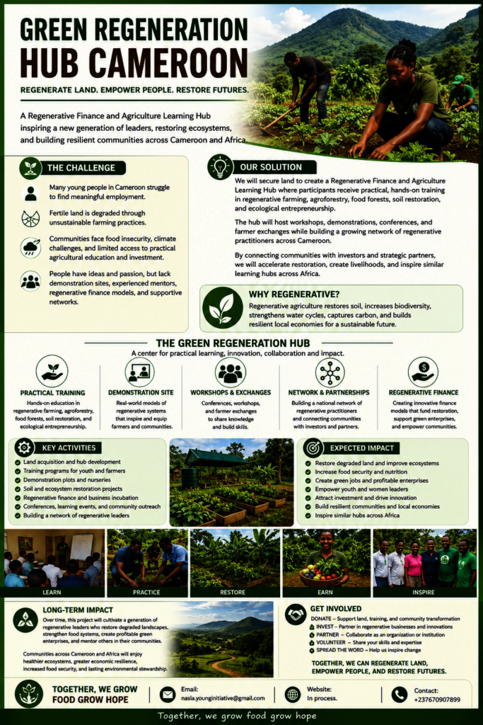 Help build Cameroon's green regeneration hub