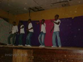 Youth Drama in a practice in the class