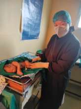 Attending a neonate after delivery