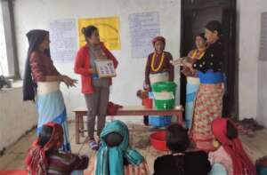 Community level handwashing session at Mugu.