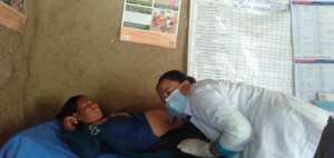 Pregnancy check-up at PHASE supported health post.