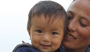 A mother with her baby