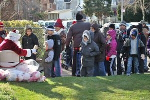 Santa gave every child a personal stuffed toy.