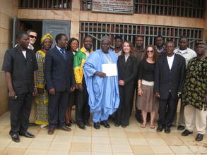 The staff and volunteers welcoming me