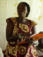 Community health worker during training.