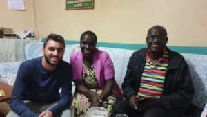 Nikos with host family