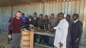 Nikos in Sergoek automotive workshop