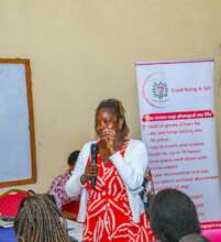 Dr. Dinah M. President RYM-K speaking to the girls