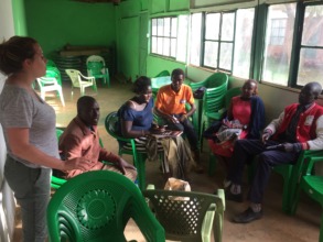Youth group writing their charter with Agatha