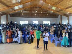 Guests coming to celebrate in Benina Hall