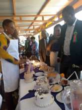 Gov. Mandago tempted by the Black Forest Cake