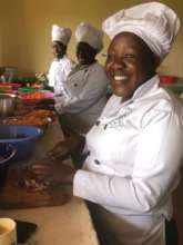 Catering trainees preparing our lunch