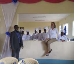Mdr.Ntl.Ass. Biwot with Claire & catering trainees