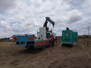New generator being unloaded