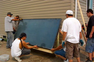 Solar heater installation