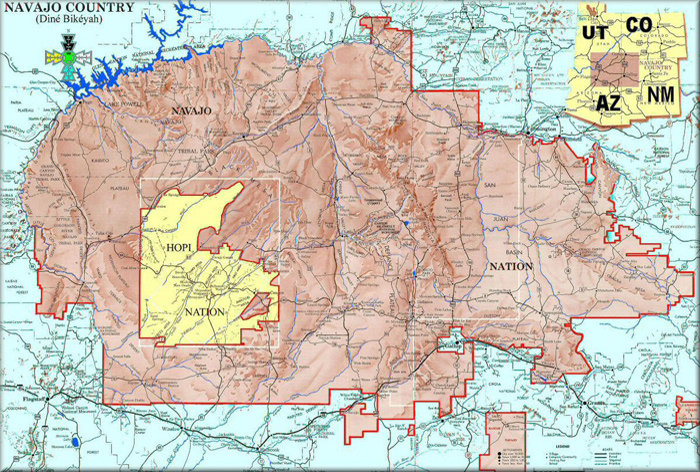 Map of the Navajo Nation