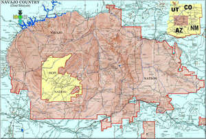 Map of the Navajo Nation
